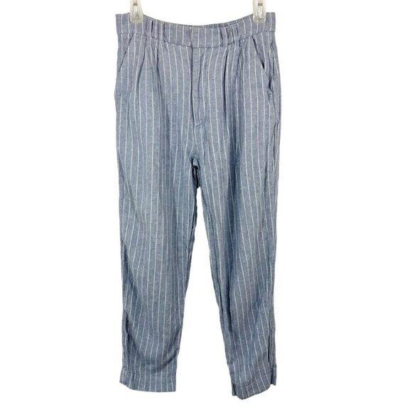 Abercrombie & Fitch Pants - Abercrombie & Fitch Blue White Striped Linen Pants Business Casual - Size Small